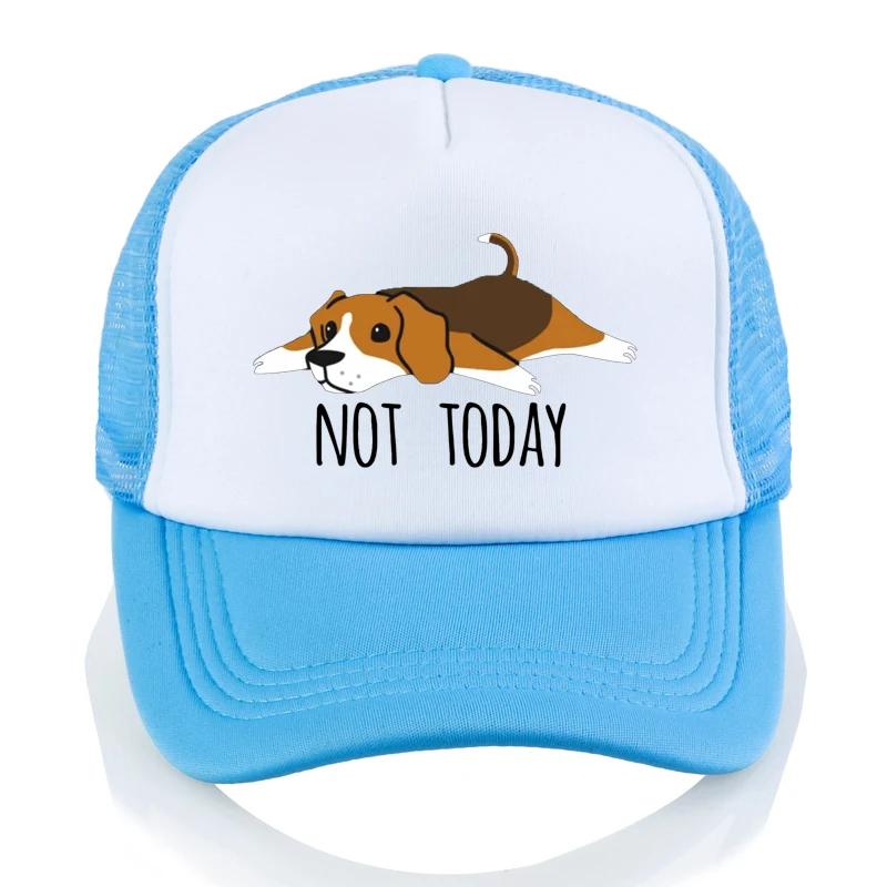 

Funny Not Today Beagle Dog Trucker Hat Summer Mesh Baseball Caps Adjustable Racing Cap Summer Breathable Snapback hats Adjustable