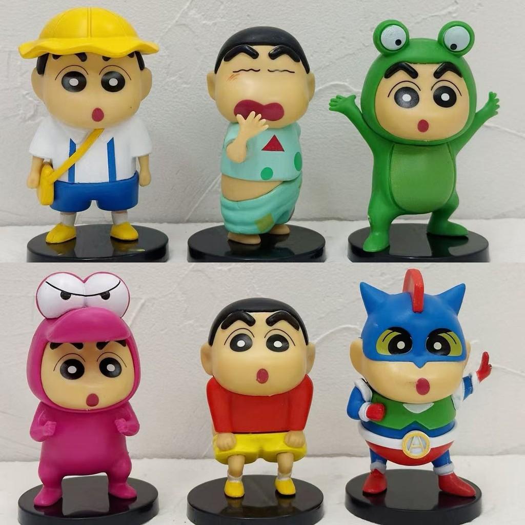 Crayon Pvc Shinchan Character Toy Model Set Ornament For Desk And Decor Room
