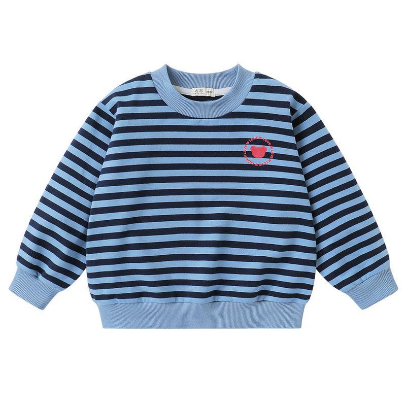 Boys' Casual Striped Crew Neck Sweatshirt Spring New Children's Clothing Kids' Top Baby Spring Trend U15947