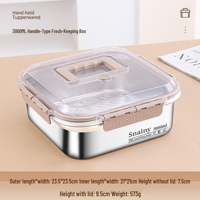 316 Stainless Steel Portable Food Storage Box
