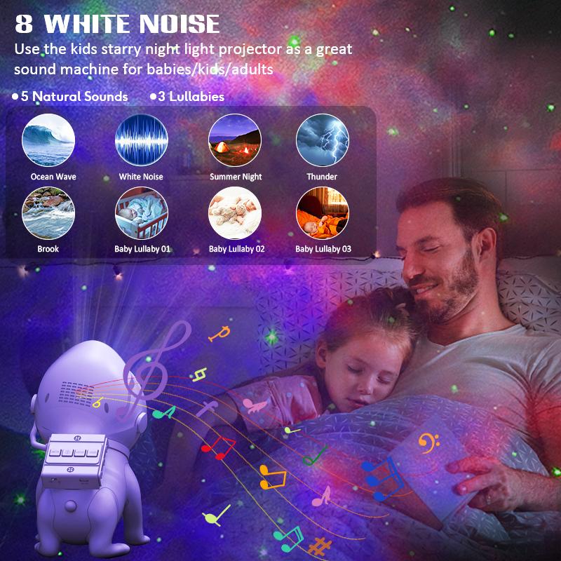 Space Dog Night Light Galaxy Star Astronaut Projector App Nebula Lamps Led Lights Smart Bluetooth Speaker For Bedroom Decorative Gift