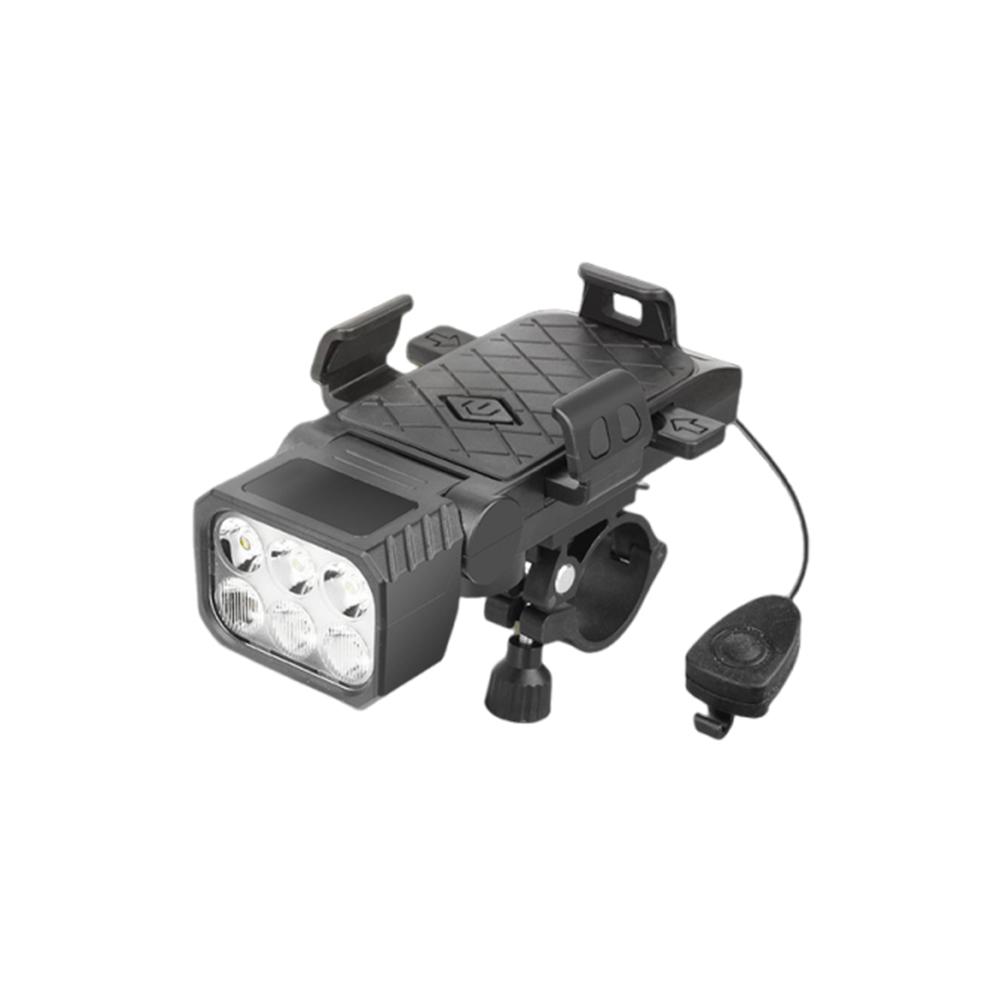 Bicycle Front Light Bike Flashlight with Horn & Phone Holder Bike Safety Lamp Multifunctional Bicycle Headlight for Adults Kids China Mainland