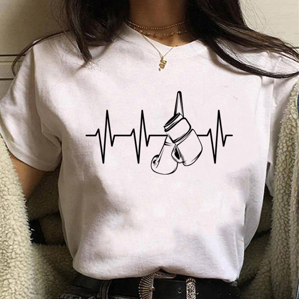 Boxing tshirt women harajuku top female funny anime harajuku clothes S