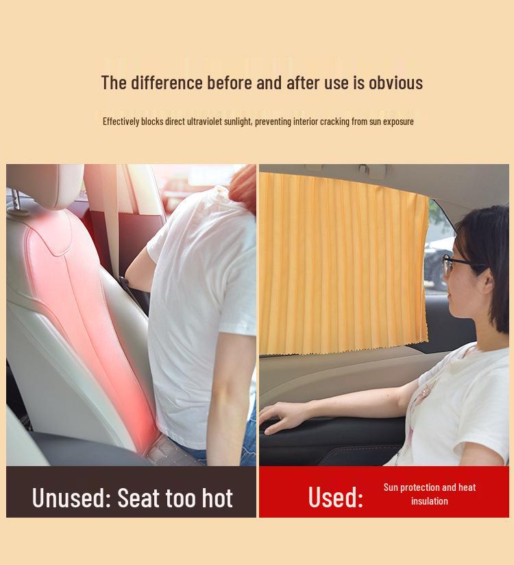 Universal Magnetic Car Sun Shade - Side Window Heat Insulation Curtain