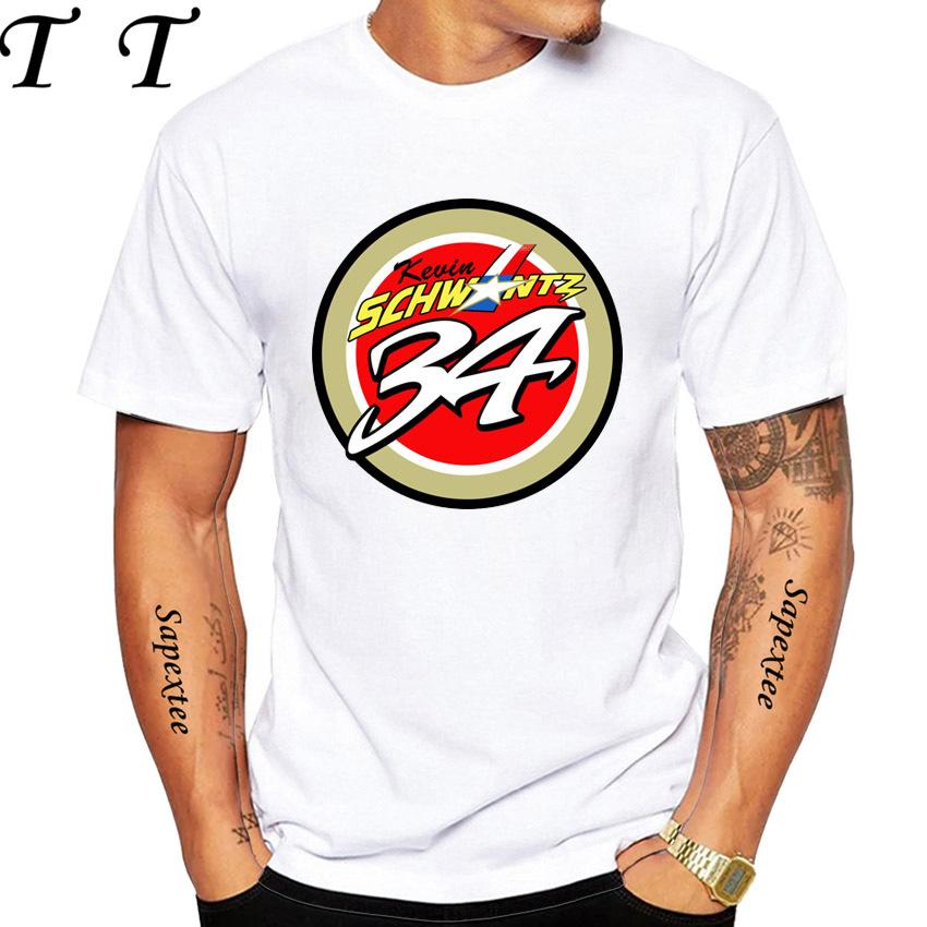 Kevin Schwantz 34 GP Race Legend 90's T-Shirt Summer Men Short Sleeve Adventure Sport Casual White Top Man Motorcycle Rider Tees