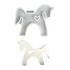 Cute Horse with Hollowed Heart Silicone Casting Mold For Making Concrete Gypsum Cake Toppers Ornament Decors Project