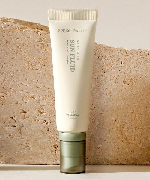 Village11factory Daily Mild Sun Fluid 50 мл Spf 50+ Pa++++ FREE
