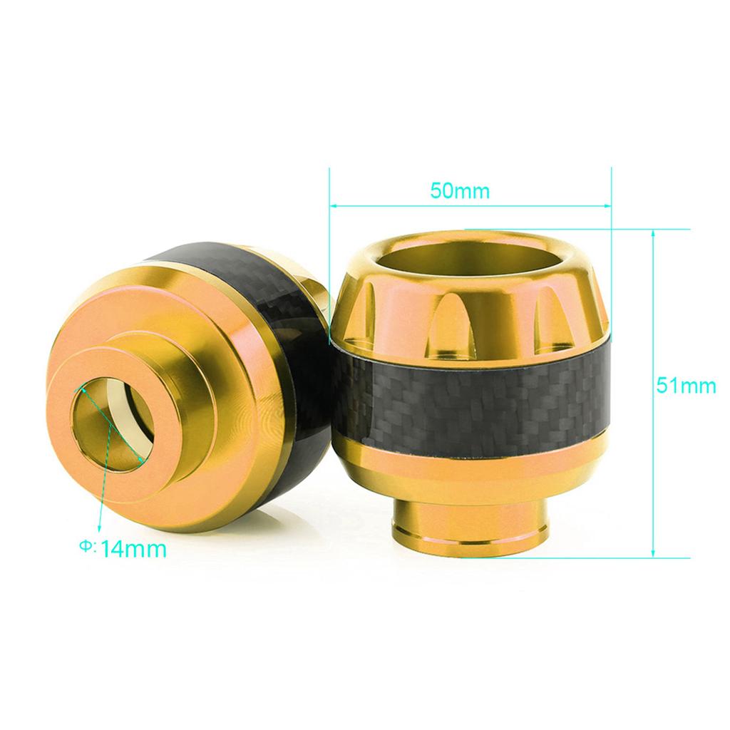 1 Pair of Carbon Motorcycle Front Fork Frame Sliders Crash