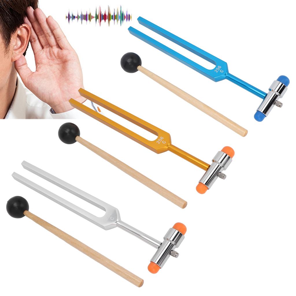256C Stimmgabel, Aluminiumlegierung, spannungsfrei, resonante Stimmgabel mit Hammeraufbewahrung B