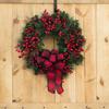 Red Berry Christmas Door Wreath: Holiday Wall Decoration