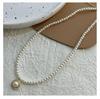 925 Sterlingsilber Französische Retro Süßwasserperlenkette für Damen - High-End Kleiner Reisperlen Choker mit Anhänger