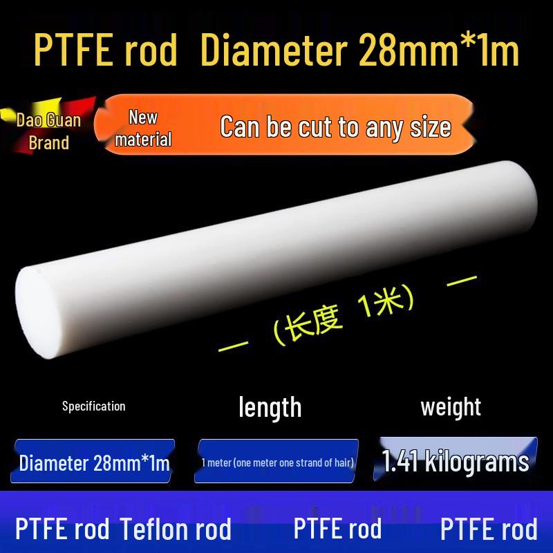 White High-Temperature Resistant PTFE Plastic Rod