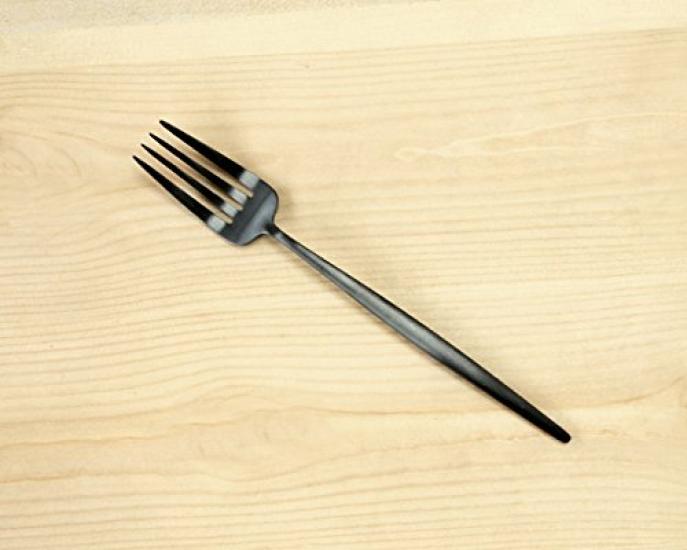 Cutipol MOON MATT Negru Desert 3 Piese Desert Desert MO06BLF/MO07BLF/MO08BLF (Cuțit de desert, Furculiță, Lingură)