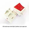 Rocker Power Reset Switch, 16A 250V, 4/6-Pin, 2/3-Position with Light, KCD4 Boat Shape