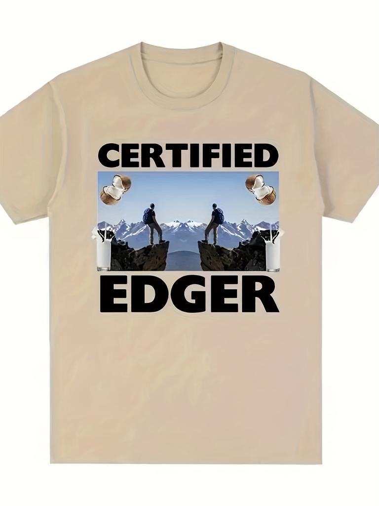 New Fashionable Edge Meme Pattern TShirt Funny NutFree Novel Casual and Comfortable ShortSleeve Shirt