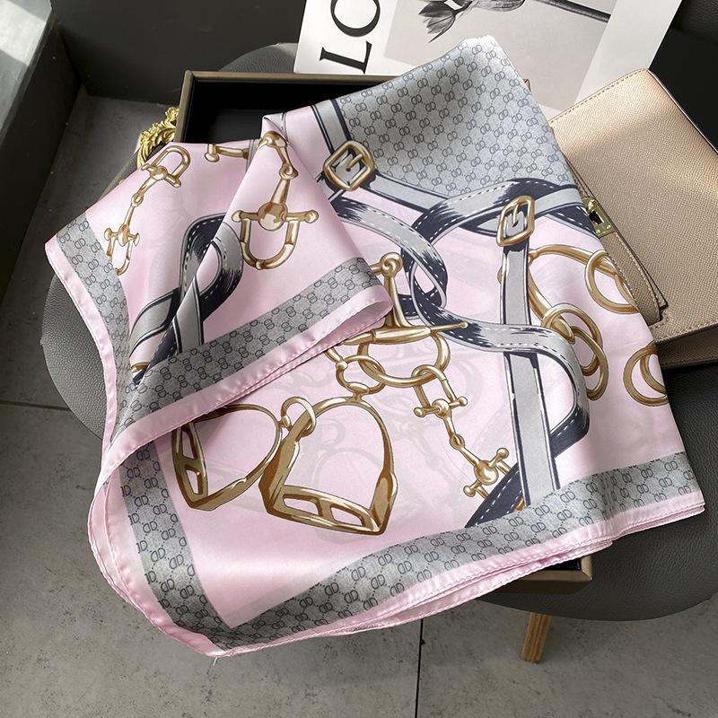 New Women Silk Printed Design Scarf For Women Fashion Neck Tie Hand Bag Foulard Wrist Kerchief Shawl Wraps Hajib Silk Scarves