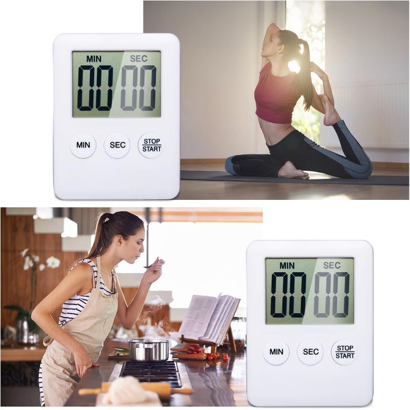 Minuterie Ultra-fine avec écran Lcd, Mini rappel numérique de cuisine, 4 pièces