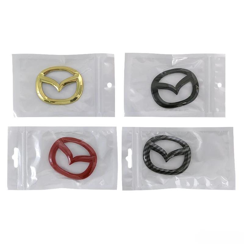 For Mazda CX6 RX7 MX5 CX5 CX3 Protege CX9 CX7 CX9 ABS Car Steering Wheel Emblem Cover Stickers Auto Logo Badge Decals Decoration FAWR