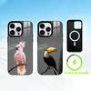 P-parrot Phone Case For iPhone 17 16 15 14 13 12 Pro Max Plus for Mirror Wireless Magnetic Cover