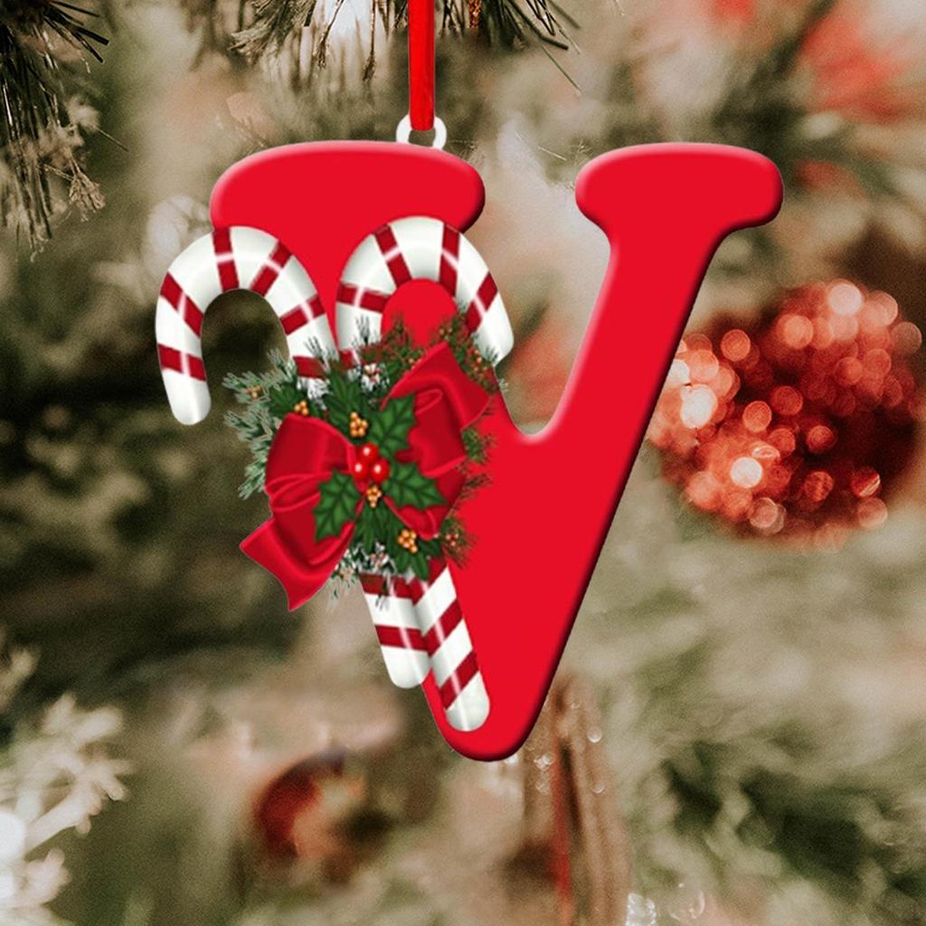 Alphabet-Christbaumschmuck für Feiertagsdekoration und Feiern