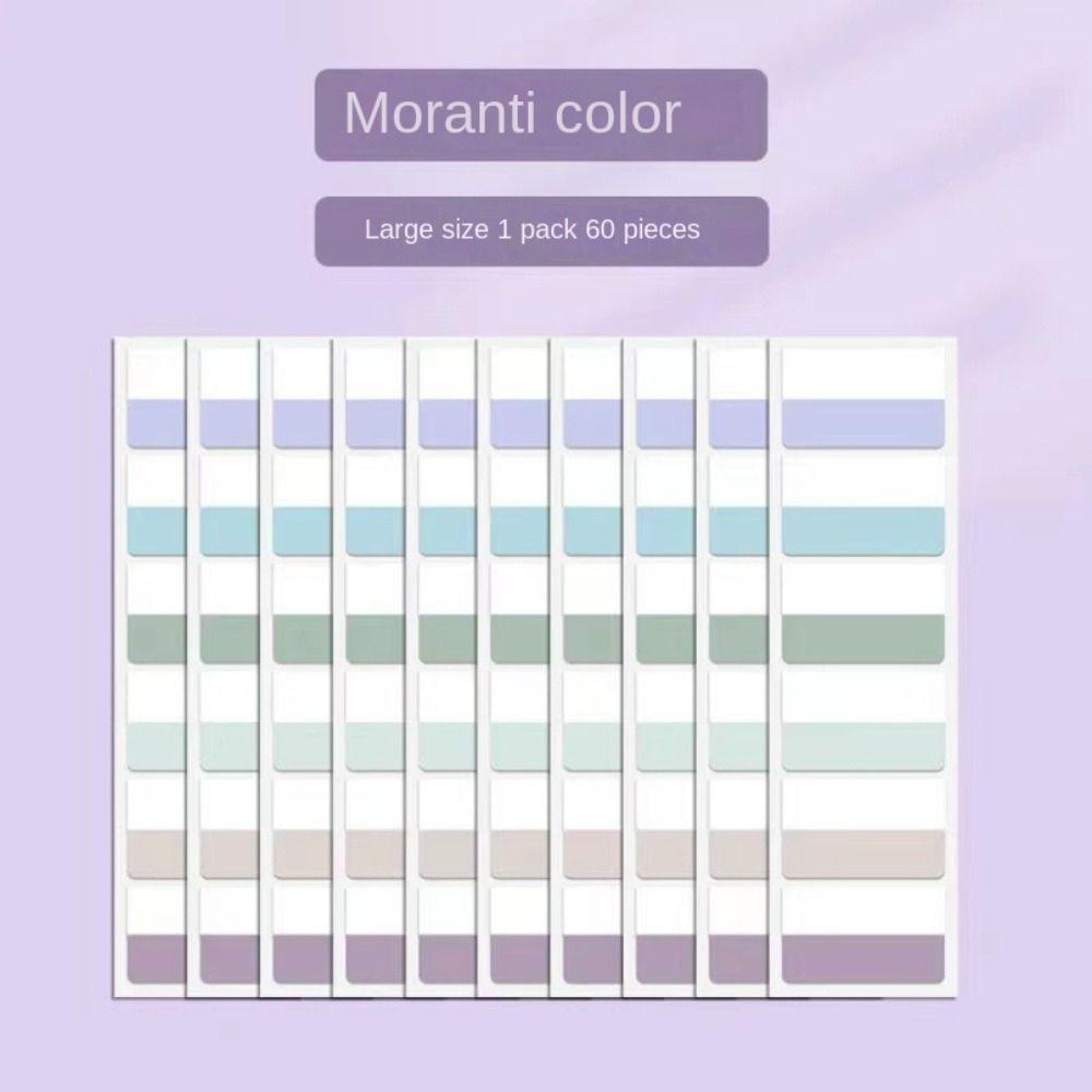 Writable Writable File Tabs Transparent Morandi Colors Index Stickers Sticky Index Tabs  Notebook