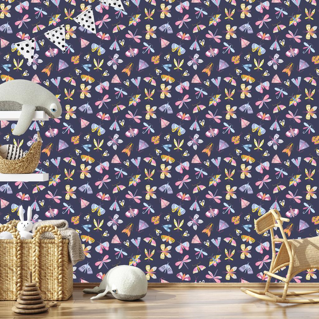 Colorful Butterflies Wallpaper for Living Room and Bedroom 50x1000