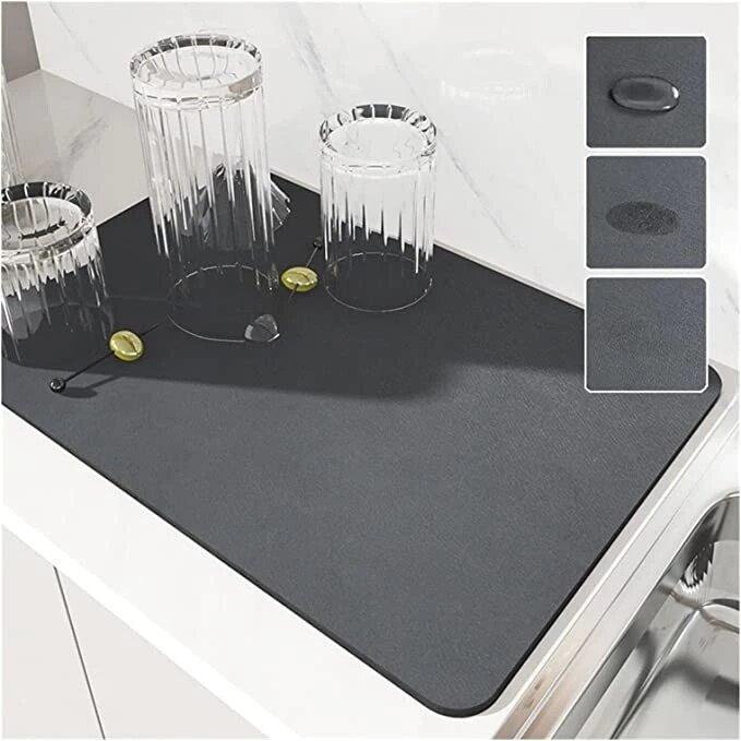 Super Absorbent Large Kitchen Absorbent Mat Antiskid Draining Coffee Dish Drying Mat Tableware Mat