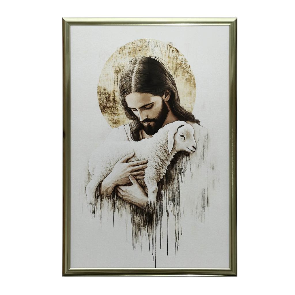 Jezus Z Barankiem Jezus Z Barankiem, 50X70 Cm, Bez Ramy, Papier Matowy 230 Gsm