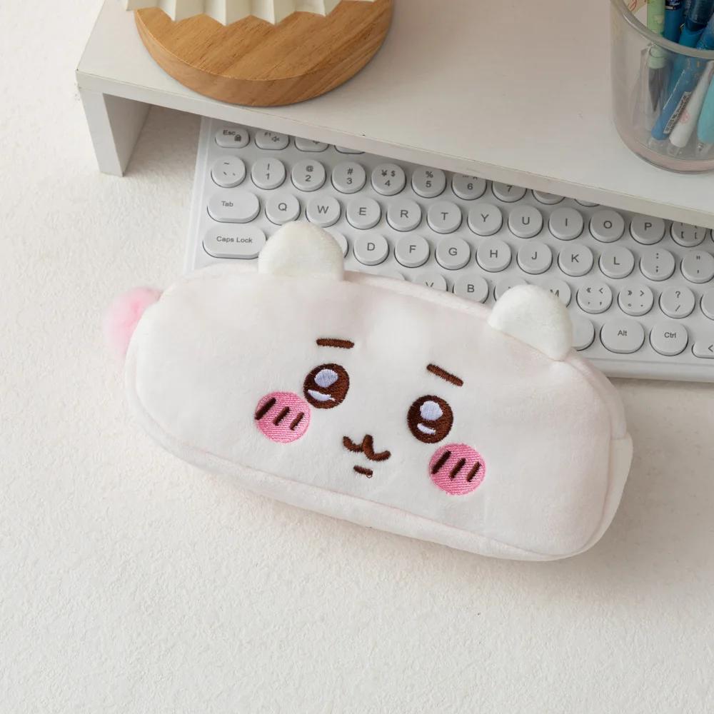 New Chikawas Pencil Case Hachiware Usagi Pencil Case Ins Japanese Cute Plush Stationery Bag Desktop Large Capacity Pencil Case