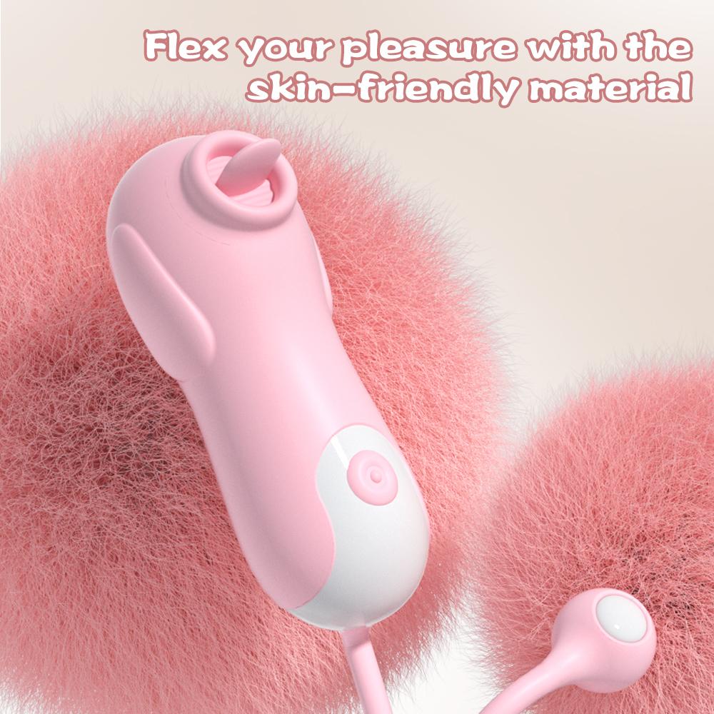 2 In 1 Tongue Licking Vibrator for Women Clitoris Stimulator Nipple Vaginal Massager Blowjob Female Masturbation Adult Sex Toy