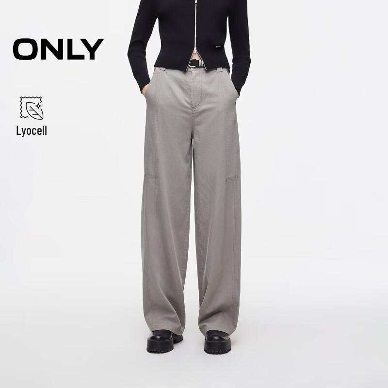 ONLY 2025 Fall Women s High-Waisted Loose Wide-Leg Casual Trousers M