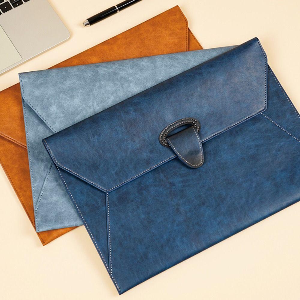 Leather Data File Bag Waterproof Business Document Bag A4 File Bag Storage Bag  Material