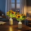 LED-Nachtlicht Nachttisch Schreibtischlicht Wiederaufladbares Blumentopflicht Simulationsblumenlicht Nachtgebrauch