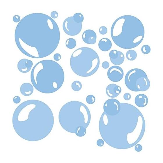 

RoomMates Wall Sticker Blue Stick and Peel Bubble 4cm x 4cm ~ 23cm x 23cm [Regular Japanese Import Product] RMK1846SCS