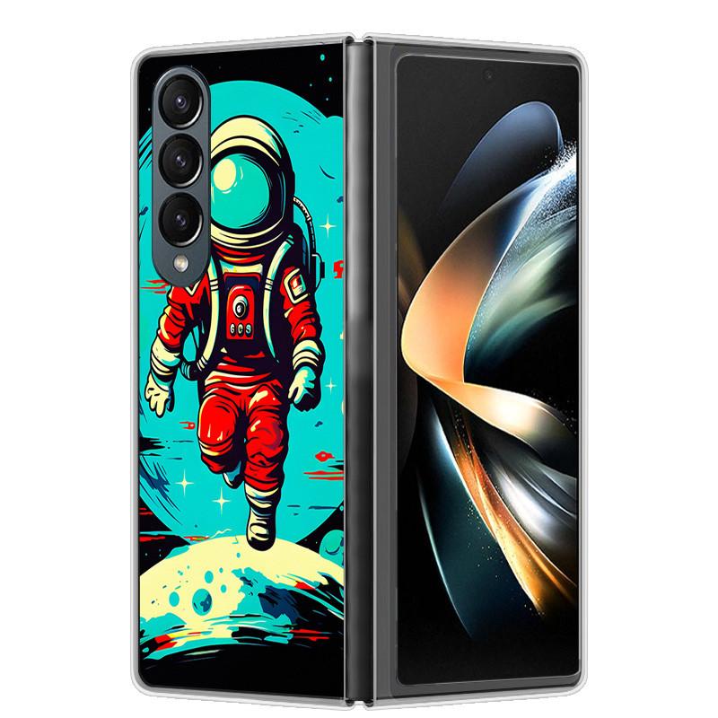 For Samsung Galaxy Z Fold6 Fold5 Z Fold 2 3 4 5 6 Fold5 Phone Case Astronaut Silicone Back Cover For Galaxy Z FOLD 6Funda Coque