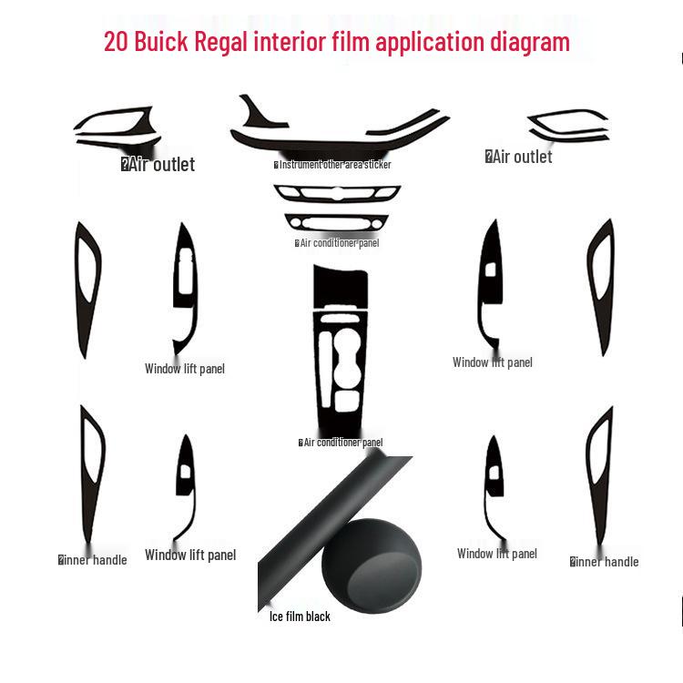Buick Regal 2020-21 GS Center Console Carbon Fiber Shifter Wrap Interior Sticker