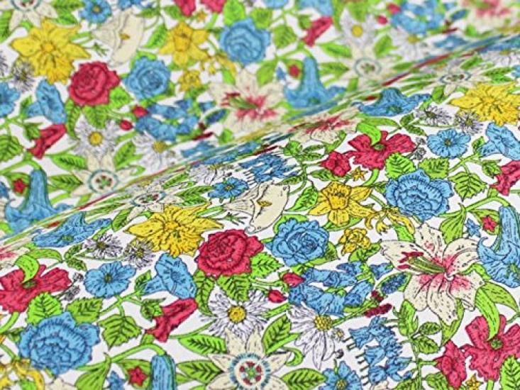 FLORET LONDON Cushion Cover Green [LIBERTY PRINT] 45x45cm, Phyllis,