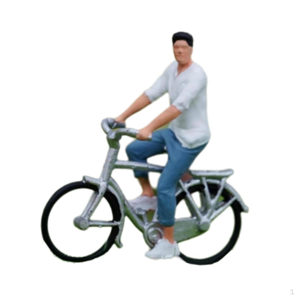 1/64 Cyclist Collectible Figure for Micro Landscape Setup