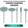 Green Ceramic Diamond Polishing Stone Grinder, 2.35mm Shank Coarse Grit Polishing Head For Finshing