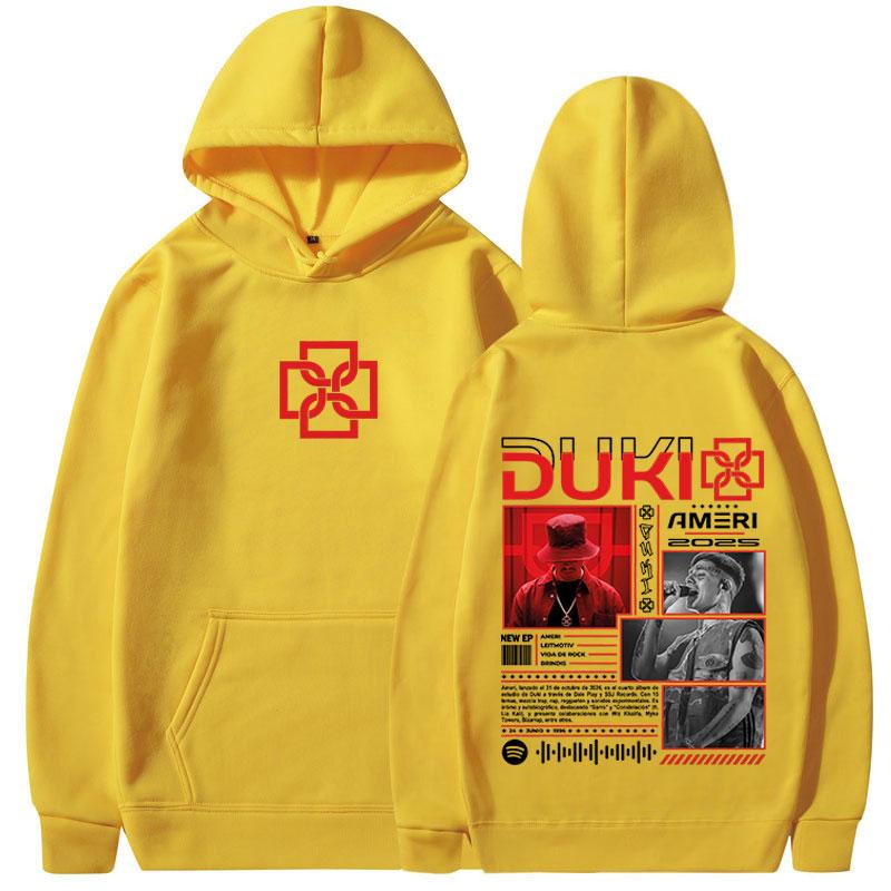 Rapper Duki Ameri World Tour  Hoodies Men's Women Fleece Casual Oversized Sweatshirt Fashion Hip Hop Long Sleeve Pullovers