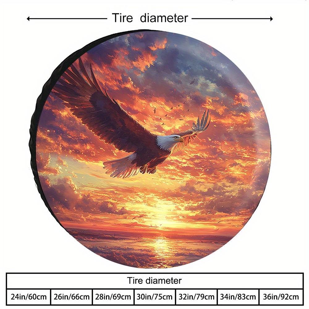 Mighty Eagle Sunset Spare Tire Cover for SUV Off-Road Vehicles Durable All-Terrain Tire Protection