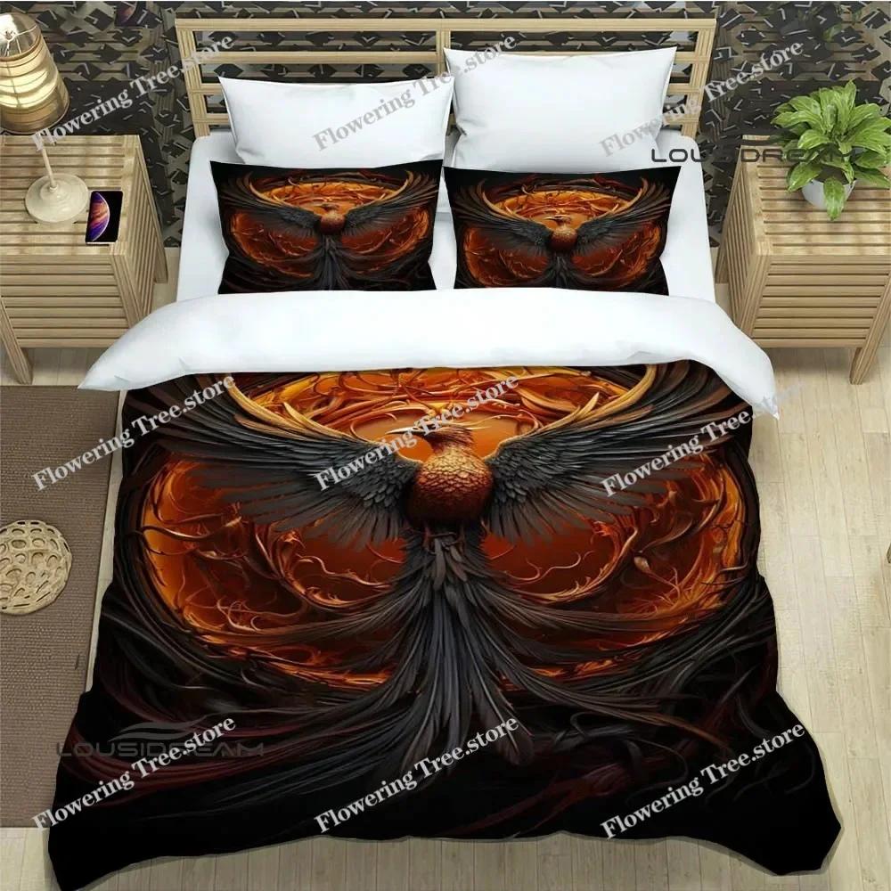 3D Phoenix Printed Bedding Sets Exquisite Bed Supplies Set Duvet Cover Bed Comforter Set Bedding Set Luxury Birthday Gift