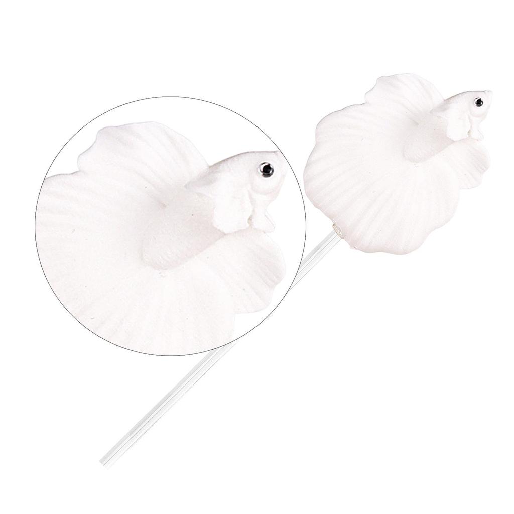 Handcrafted Betta Fish Training Wand Plastic Fish Tank Accessory for Betta Fish Tank Aquarium Ornament