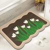 Fresh Floral Absorbent Anti-Slip Floor Mat