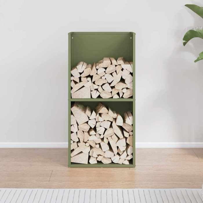 VidaXL Firewood Rack Olive Green 40x30x80 Cm, Fireplace Log Holder, Log Holder, Log Rack 864190