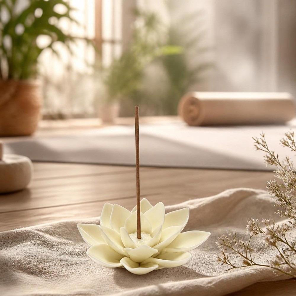 Keramik Räucherstäbchenhalter Blumenmuster Räucherschale Lotus Räuchergefäß Heimdekoration