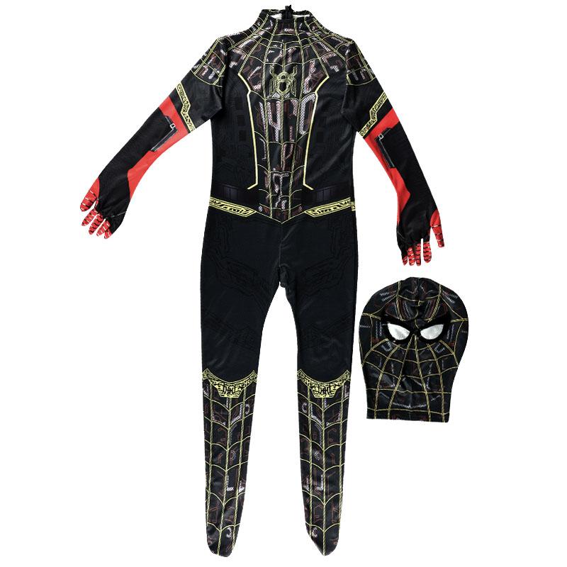 Factory  Halloween Movie Character Costumes Superhero SpiderMan Mask with Headgear Adults Jumpsuit  Milk Silk Fabric