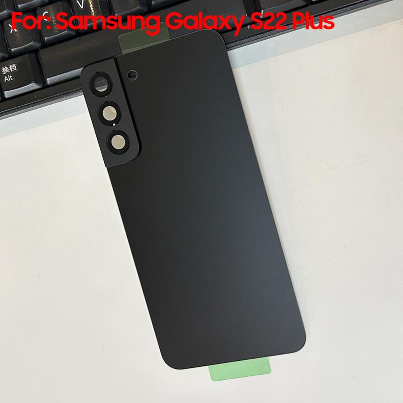 

Glass Housing Back Cover Cases For SAMSUNG Galaxy S22Plus S22+ S22 Phone Rear Battery Door Phone Cover Back Cover with Tool Black For S22Plus