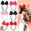 Women Girls Headwear Cosplay Costume Bowknot Hair Bands Headdress Party Decoration Big Bow Headband