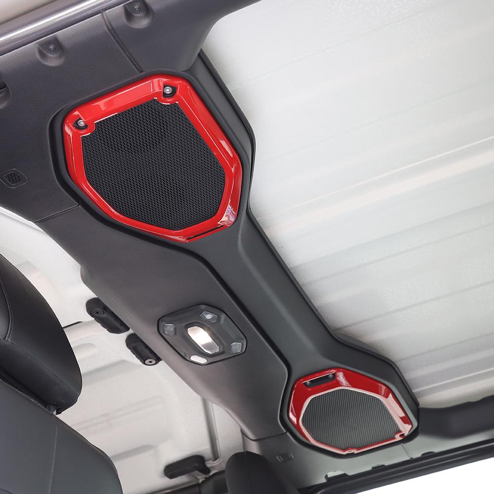  ABS Roof Horn Decorative Ring Decoration Protective Cover Sticker Fit For Jeep Wrangler JL For JT Gladiator 2018-2023 Interior Accessories